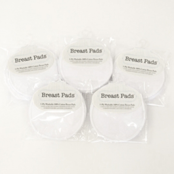 10P White Breast Pads Washable